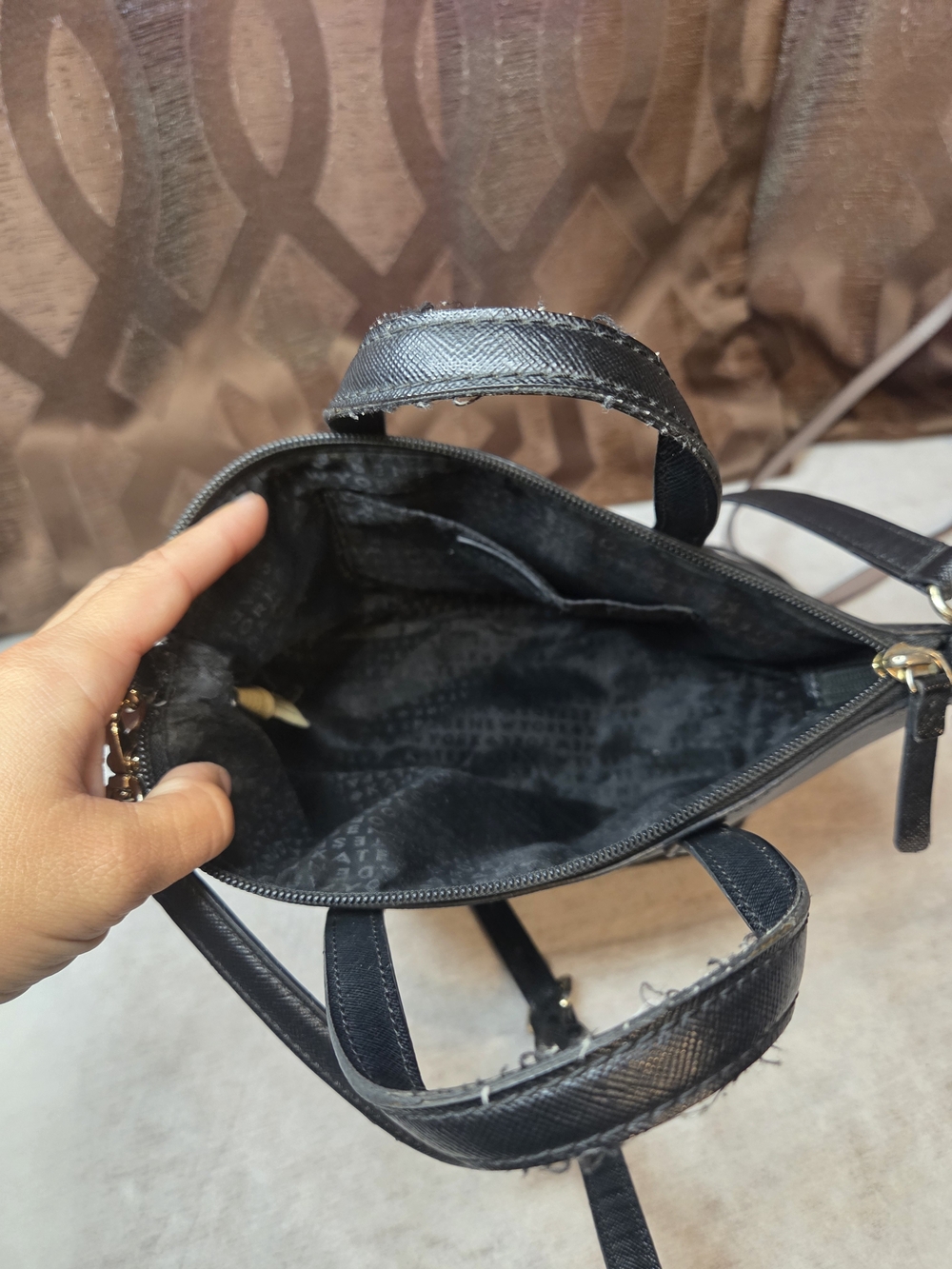 Kate Spade Black Tote & Taupe Crossbody with Glitter Trim-Lot Of 2 - Picture 12 of 13